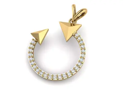 Single pendant or necklace 3D print model