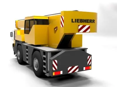 LIEBHERR MOBILKRAN LOWPOLY Low-poly 3D model