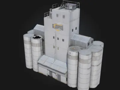 Grain Silo Complex  Industrial Backbone of Rural Infrastructure 3D model