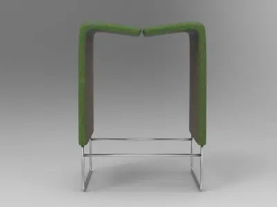 Vuyu Stool Low-poly 3D model