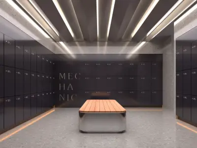 locker room 3D model