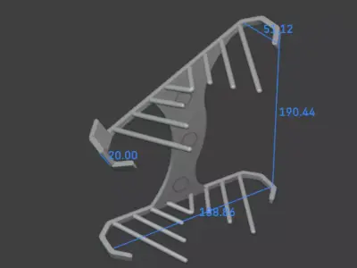 Wall Mount Shoe Display V2 3D print model