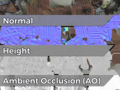 0002-09 Small Haunted House Low-poly 3D model