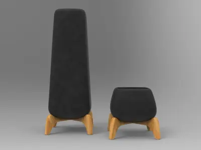 Terra Tall Flower Pot Low-poly 3D model