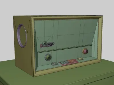 Rare tube stationary radio Dzintaras 3D model