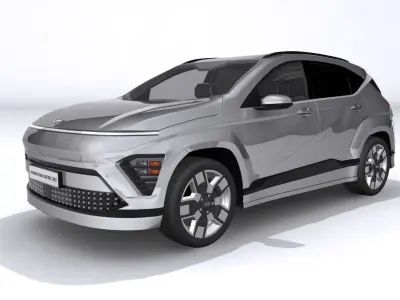 Hyundai Kona electric 2023 Low-poly 3D model