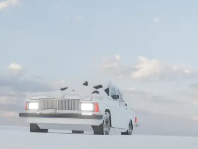 gaz 3102 volga low poly Low-poly 3D model