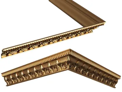 Cornice Decoration Molding 049 270 Degree Low-poly 3D model
