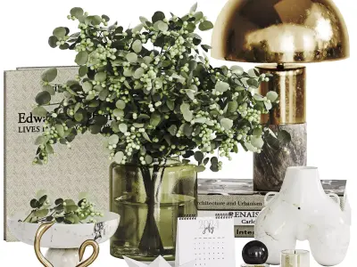 Decorative Set 025 Low-poly 3D model