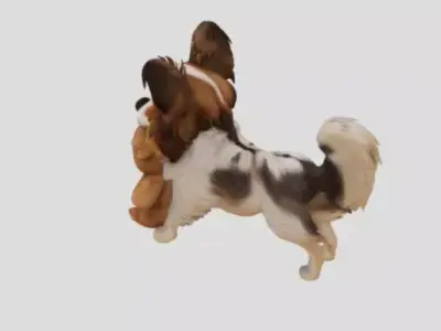 Lara y Pepo - Puppy with Teddy 3D model