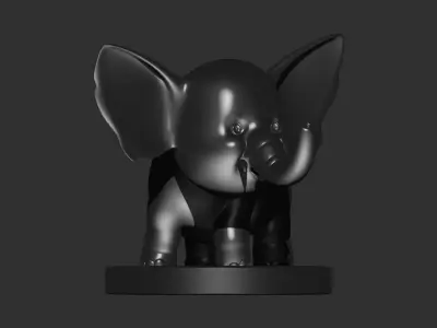 Baby Elephant 3d print model  3D model