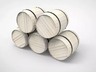 barrels Wooden  3D model