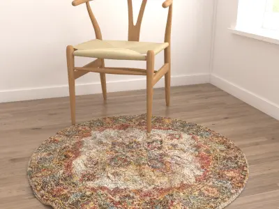 Round Rug Set 52 3D model