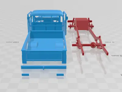 Toyota Land Cruiser Pickup 1979 - Body Car STL Model 3D print model