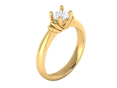 Elegant Lab Grown Diamond Ring for Timeless Beauty 3D print model