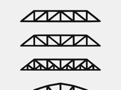 Steel Roof Frames 3D Model Collection
