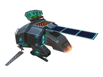 Floating-operating platform 3D model