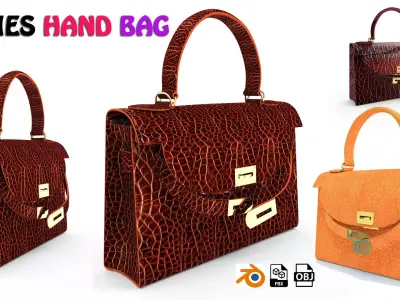 Hermes Kelly Bag Collection 3D Low-poly 3D model