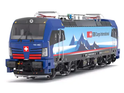 Siemens Vectron Engine SBB Cargo v2 Locomotive 3D model