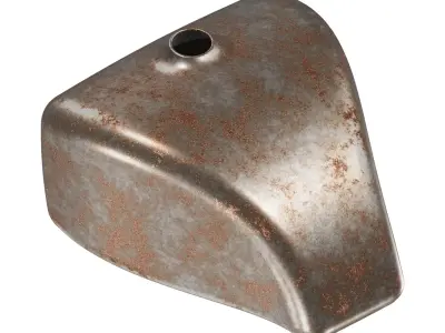 Rusty Steel Bike Fuel Tank 3D model