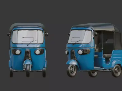 Tuk Tuk Bajaj 3D Scan for print 3D model