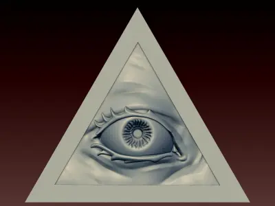 Ministry of Disinformation The Eye of Providence Illuminati Eye 3D print model