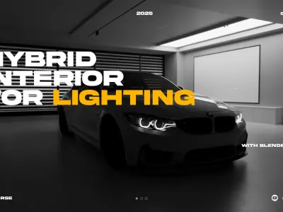 Modern Interior for Car Renders Without car 3D model