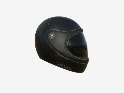 Motorcycle Helmet A03 Golden - Character Fashion Design Low-poly 3D model