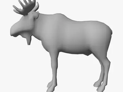Low Poly Moose Low-poly 3D model