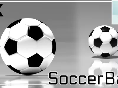 SOCCER BALL is 3d Model Edit 3DS MAX 2023 CORONA RENDER 8  Low-poly 3D model