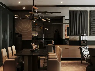 Luxury Office Interior Design Full 3D Scene 3D model 3D model