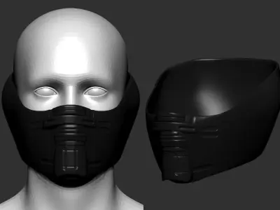 helmet high poly sculpt 3d printable ver 7 3D model 3D model