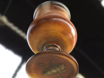 Pirate Skull Engraved Rum Goblet Low-poly 3D model