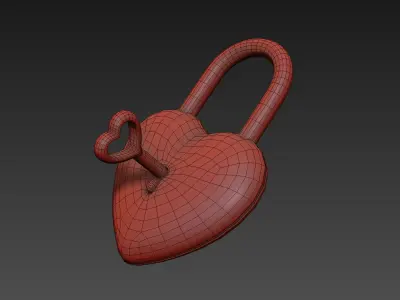 Heart Lock 3D model