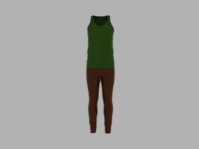 Sport Suit Low-poly 3D model