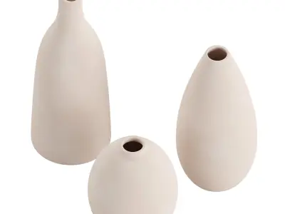 Nordic wind ceramic vase 3D model