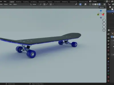 Skateboard model Low-poly 3D model