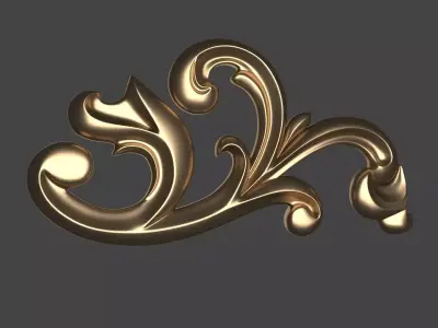 ClassicDecor gold ornament 3D model