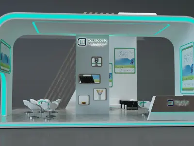  Booth Exhibition Stand a672c 3D model