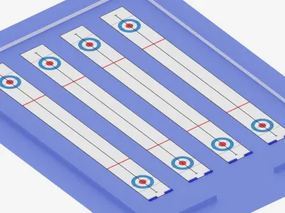 Cartoon Curling Rink Low-poly 3D model