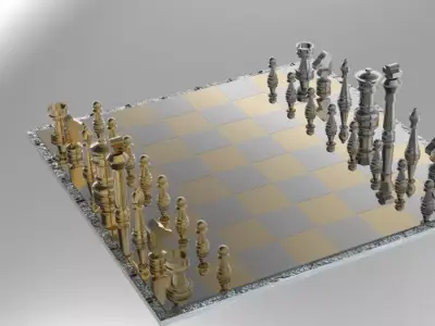 chess borad Free 3D model