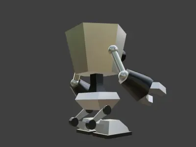 Cartoon Robot 05 of 05 Low-poly 3D model