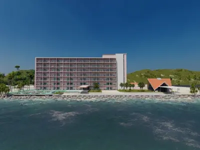 Hotel Beach 3D model