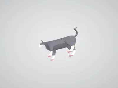 black cat 3D model 3