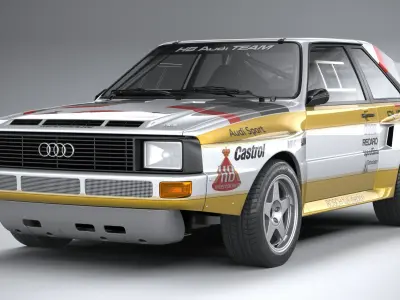 Audi Sport Quattro Rally 1985 3D model