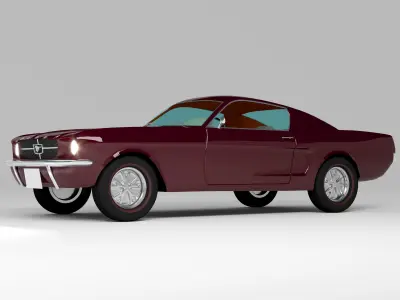 Ford Mustang Fastback 4K 3D model