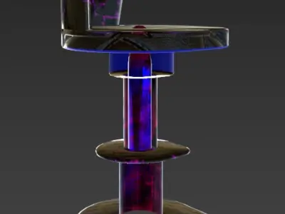 Futuristic Alien Bar Stool Free low-poly 3D model