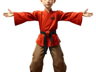 Karate Master Villain model pack Low-poly 3D model