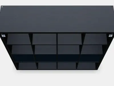 KALLAX Shelving unit with 4 inserts 16 Low-poly 3D model