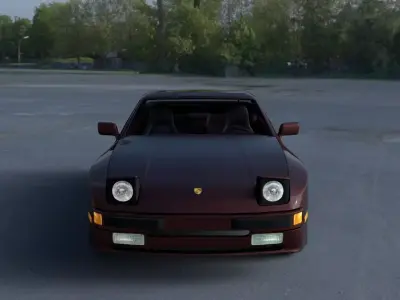 Porsche 944S w Interior HDRI 3D model